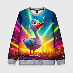 Свитшот детский Веселая уточка, цвет: 3D-меланж