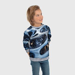 Свитшот детский Текстура объемных сот, цвет: 3D-меланж — фото 2