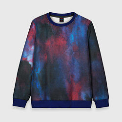 Свитшот детский Тай-дай космос, цвет: 3D-синий
