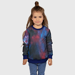 Свитшот детский Тай-дай космос, цвет: 3D-синий — фото 2