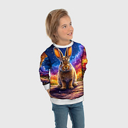 Свитшот детский Зачик и космическое небо, цвет: 3D-белый — фото 2