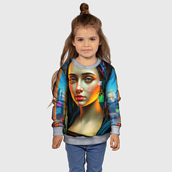 Свитшот детский Цифровая классика, цвет: 3D-меланж — фото 2