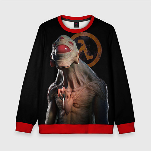 Детский свитшот Half life - vortigaunt / 3D-Красный – фото 1