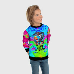 Свитшот детский Дональд Трамп против Венома, цвет: 3D-черный — фото 2