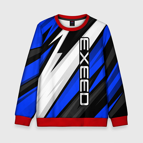 Детский свитшот Exeed - blue sport / 3D-Красный – фото 1