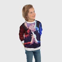 Свитшот детский Аниме - магическая битва, цвет: 3D-белый — фото 2