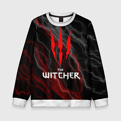 Свитшот детский The witcher - геральт- молнии, цвет: 3D-белый
