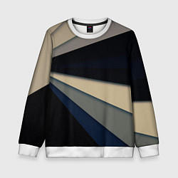 Детский свитшот Фрактальные линии - темный