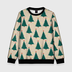 Свитшот детский Новогодняя ель, цвет: 3D-черный