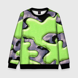 Детский свитшот Зеленый объемный камуфляж