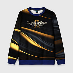 Свитшот детский Kingdom Come Deliverance 2 black and gold, цвет: 3D-синий