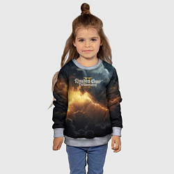 Свитшот детский Kingdom Come Deliverance 2 лого на черном небе, цвет: 3D-меланж — фото 2