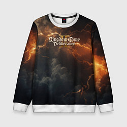Свитшот детский Kingdom Come Deliverance 2 dark sky, цвет: 3D-белый