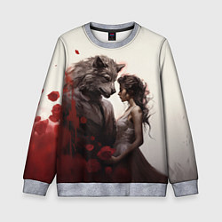 Детский свитшот Оборотень и девушка