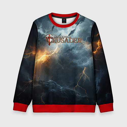 Детский свитшот Stronghold сrusader крестовый гром / 3D-Красный – фото 1