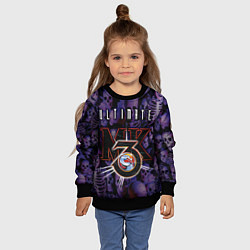 Свитшот детский Ultimate mortal kombat logo, цвет: 3D-черный — фото 2
