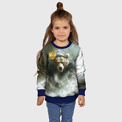 Свитшот детский Медвежья доблесть, цвет: 3D-синий — фото 2