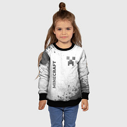 Свитшот детский Minecraft - white gradient вертикально, цвет: 3D-черный — фото 2