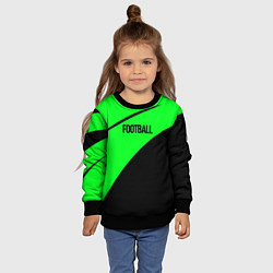 Свитшот детский Football чёрно-зелёный, цвет: 3D-черный — фото 2