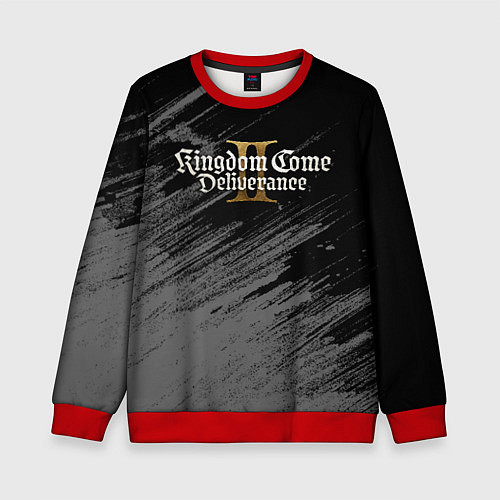 Детский свитшот Kingdom come 2 - монохромный / 3D-Красный – фото 1