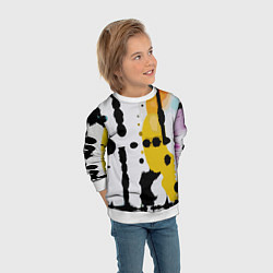 Свитшот детский Цветная абстракция - минимализм, цвет: 3D-белый — фото 2