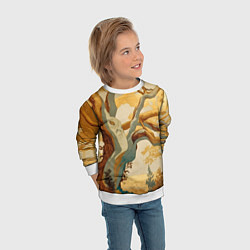 Свитшот детский Дерево в японском стиле, цвет: 3D-белый — фото 2