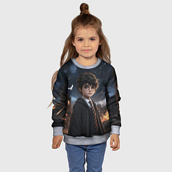 Свитшот детский Серьезный Гарри Поттер, цвет: 3D-меланж — фото 2