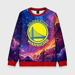 Свитшот детский Голден Стэйт Уорриорз в космосе, цвет: 3D-красный