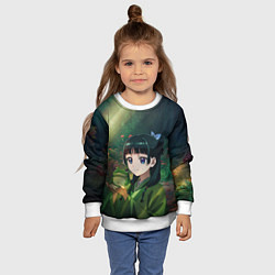 Свитшот детский МаоМао и лягушка - Монолог Фармацевта, цвет: 3D-белый — фото 2