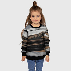 Свитшот детский Движение песка, цвет: 3D-черный — фото 2