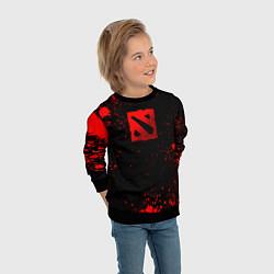 Свитшот детский Красные брызги - Dota 2, цвет: 3D-черный — фото 2