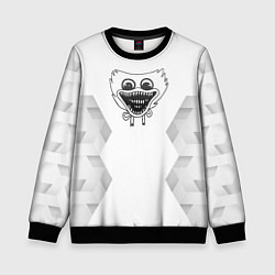 Свитшот детский Poppy Playtime white poly, цвет: 3D-черный