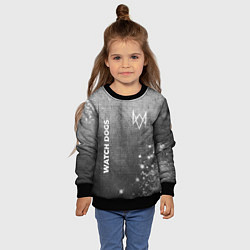 Свитшот детский Watch Dogs - grey gradient вертикально, цвет: 3D-черный — фото 2