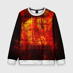 Свитшот детский Абстракция - red grunge tear, цвет: 3D-белый