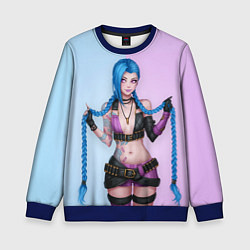 Свитшот детский League of Legends - Jinx, цвет: 3D-синий