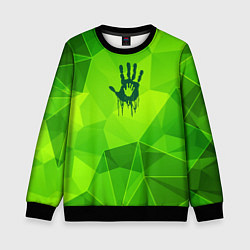 Свитшот детский Death Stranding green poly, цвет: 3D-черный
