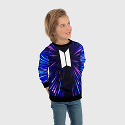 Свитшот детский BTS neon energy, цвет: 3D-черный — фото 2