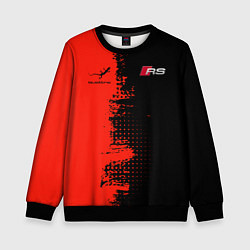Свитшот детский AUDI quattro black and red, цвет: 3D-черный