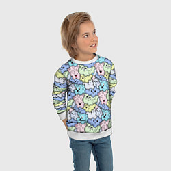 Свитшот детский Милые облачка мультяшные, цвет: 3D-белый — фото 2