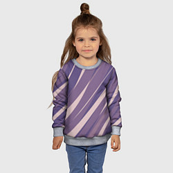 Свитшот детский Фиолетовый абстрактные полосы, цвет: 3D-меланж — фото 2