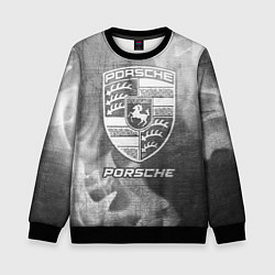 Свитшот детский Porsche - grey gradient, цвет: 3D-черный
