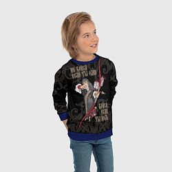 Свитшот детский Не бойся если ты один - бойся если ты ноль, цвет: 3D-синий — фото 2