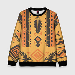 Свитшот детский Прикид индейца, цвет: 3D-черный