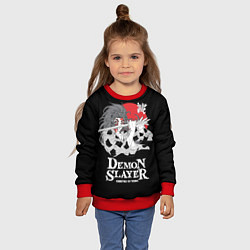 Свитшот детский Кокушибо Тсугикуни демон, цвет: 3D-красный — фото 2