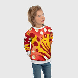 Свитшот детский Африканский паттерн, цвет: 3D-белый — фото 2