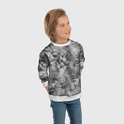 Свитшот детский Серый тай дай - абстракция, цвет: 3D-белый — фото 2