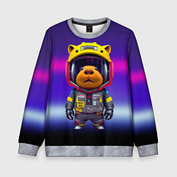 Свитшот детский Baby capybara - cyberpunk, цвет: 3D-меланж