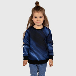 Свитшот детский Тёмный синий абстракция дымчатый, цвет: 3D-черный — фото 2
