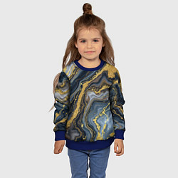 Свитшот детский Золотые диагонали, цвет: 3D-синий — фото 2