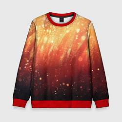 Детский свитшот Желто-красная текстура блестящая